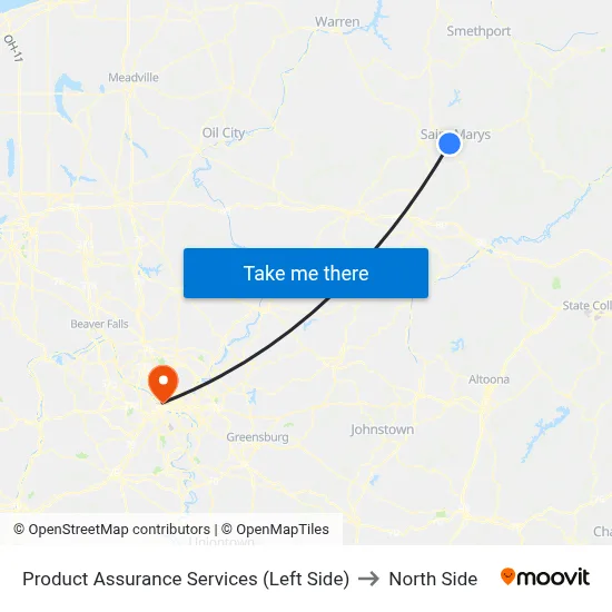 Product Assurance Services (Left Side) to North Side map