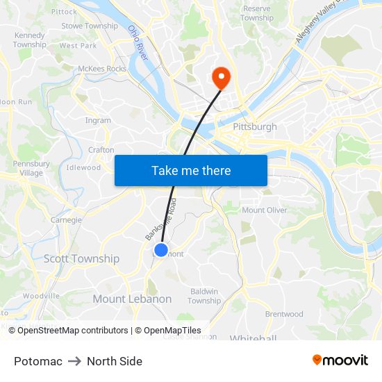 Potomac to North Side map