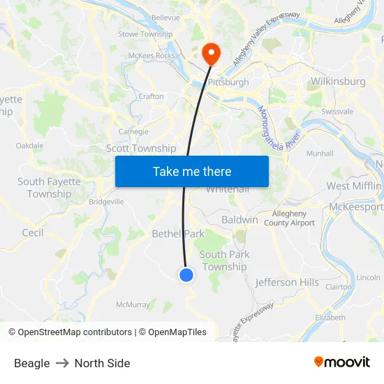 Beagle to North Side map