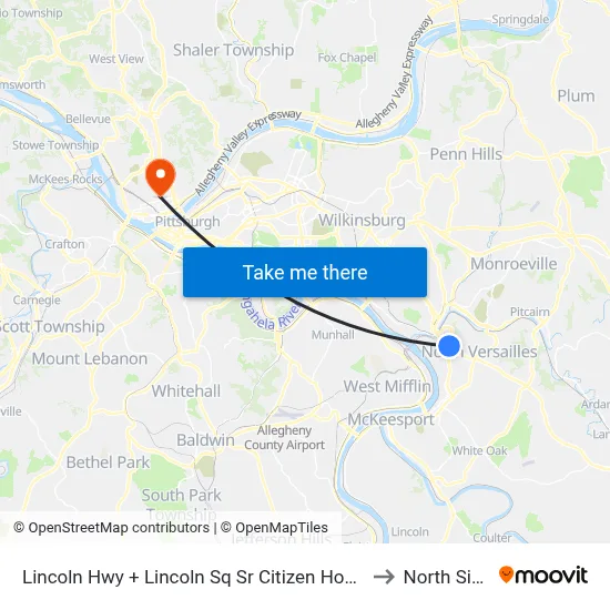 Lincoln Hwy + Lincoln Sq Sr Citizen Home to North Side map