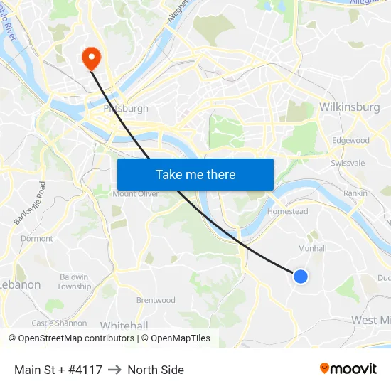 Main St + #4117 to North Side map