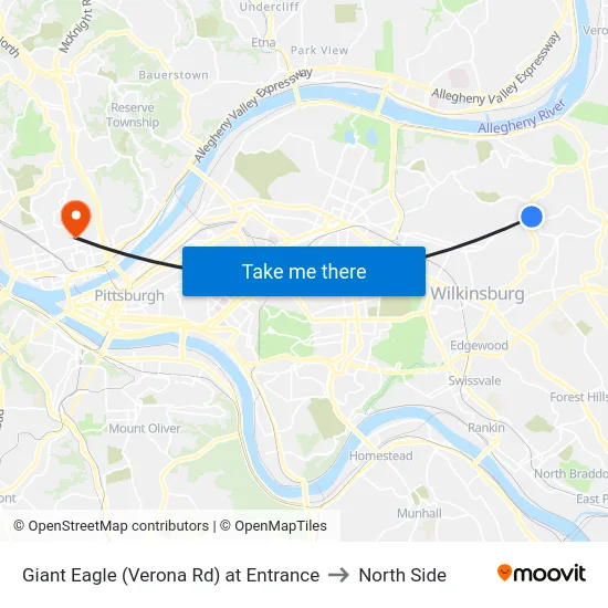 Giant Eagle (Verona Rd) at Entrance to North Side map