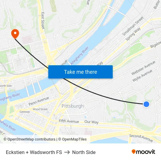 Eckstien + Wadsworth FS to North Side map