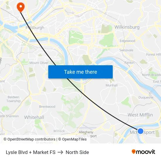 Lysle Blvd + Market FS to North Side map