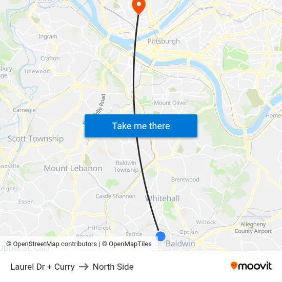 Laurel Dr + Curry to North Side map