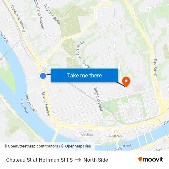 Chateau St at Hoffman St FS to North Side map