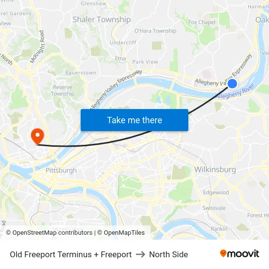 Old Freeport Terminus + Freeport to North Side map