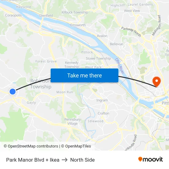Park Manor Blvd + Ikea to North Side map