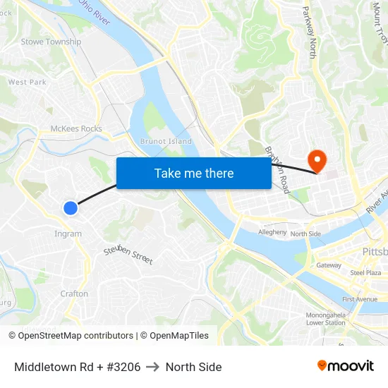 Middletown Rd + #3206 to North Side map