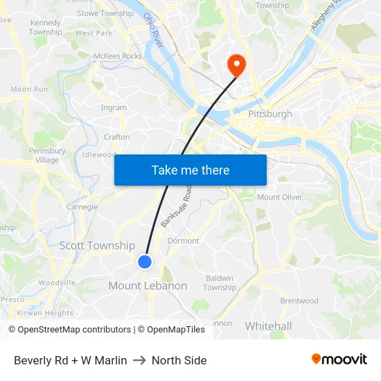 Beverly Rd + W Marlin to North Side map