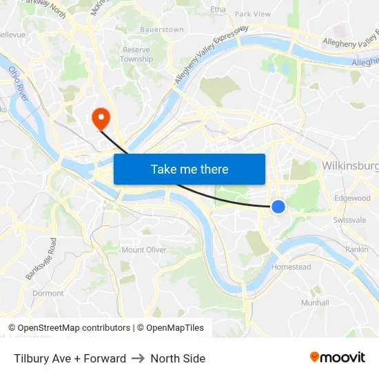 Tilbury Ave + Forward to North Side map