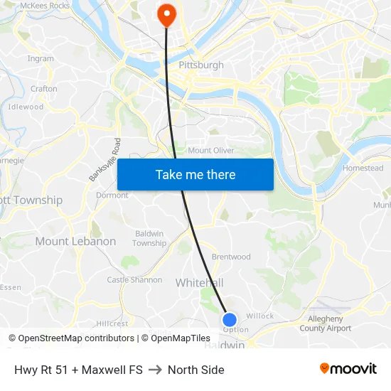 Hwy Rt 51 + Maxwell FS to North Side map