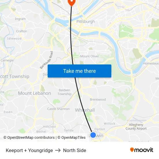 Keeport + Youngridge to North Side map