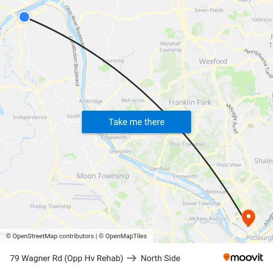 79 Wagner Rd (Opp Hv Rehab) to North Side map