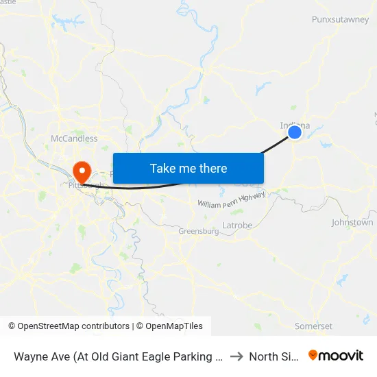 Wayne Ave (At Old Giant Eagle Parking Lo to North Side map