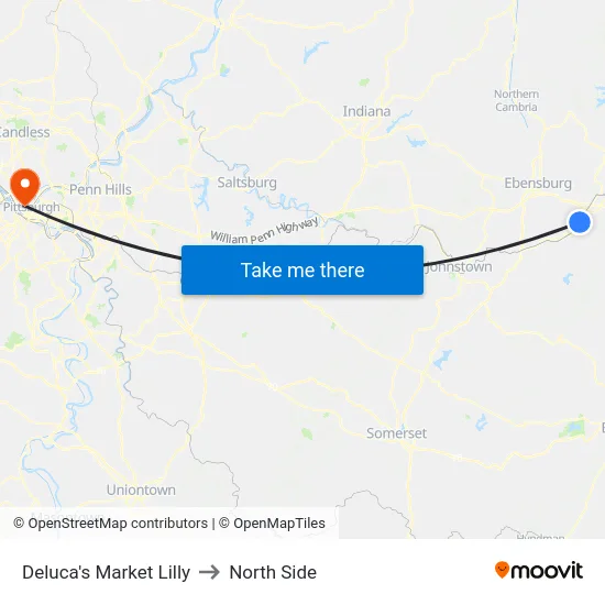 Deluca's Market Lilly to North Side map
