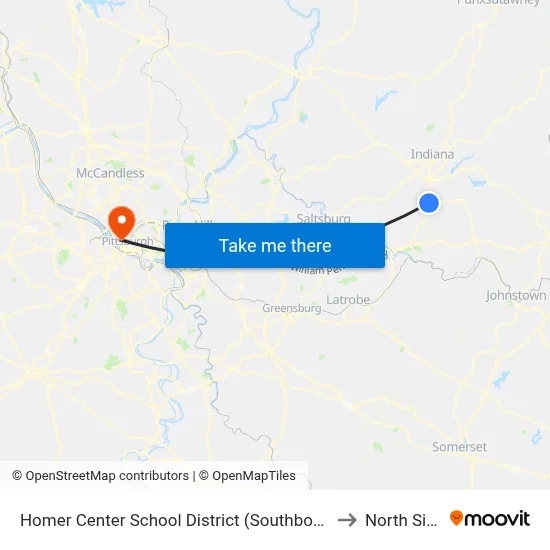 Homer Center School District (Southbound to North Side map