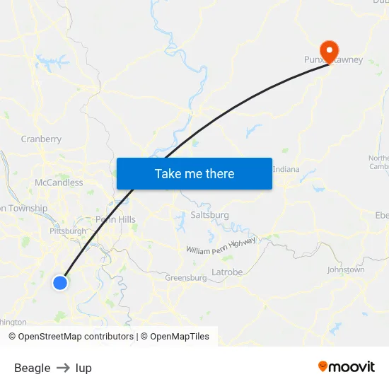 Beagle to Iup map