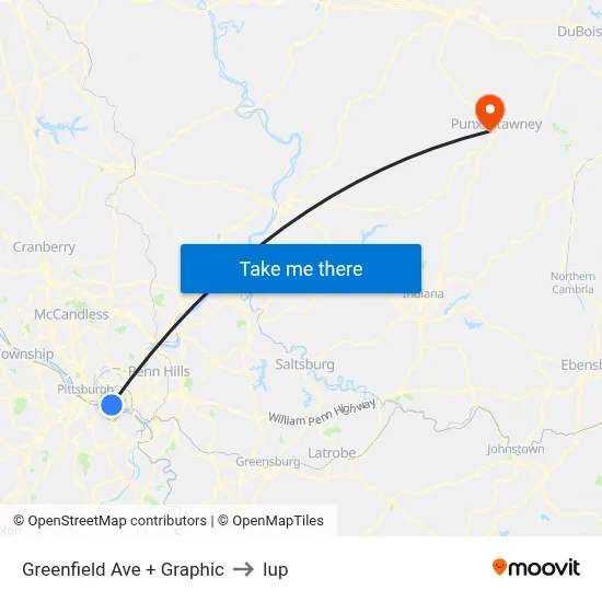 Greenfield Ave + Graphic to Iup map