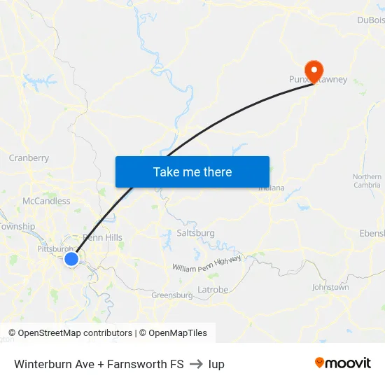 Winterburn Ave + Farnsworth FS to Iup map