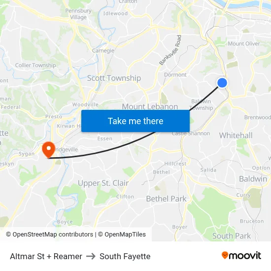 Altmar St + Reamer to South Fayette map