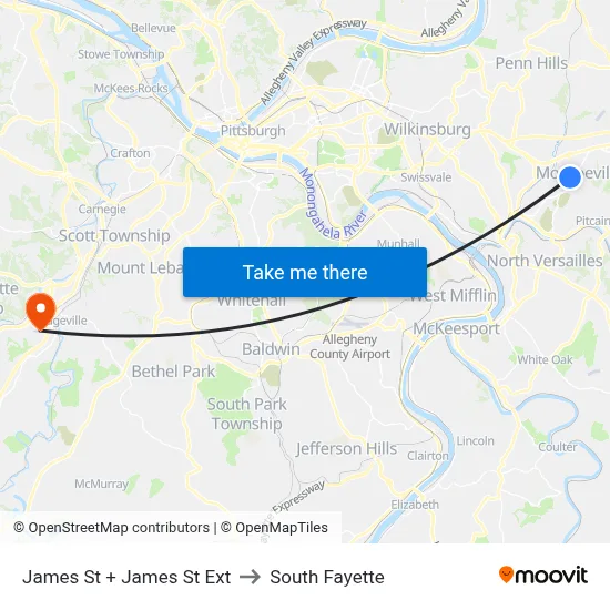 James St + James St Ext to South Fayette map