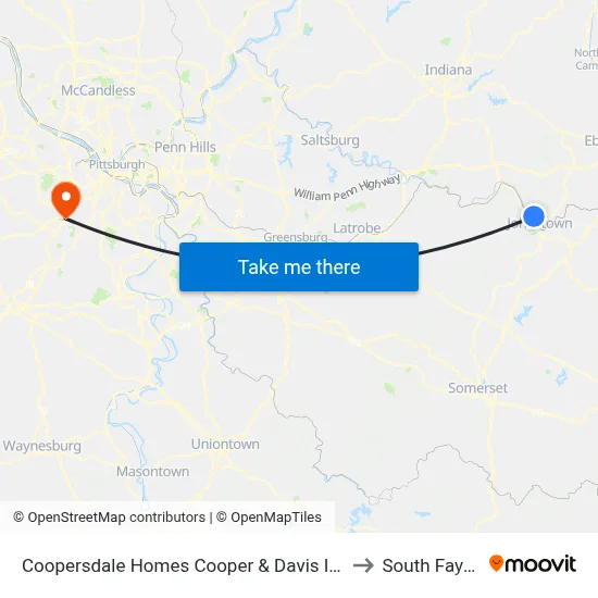 Coopersdale Homes Cooper & Davis Inbound to South Fayette map