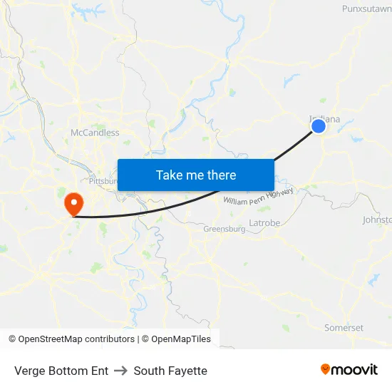Verge Bottom Ent to South Fayette map