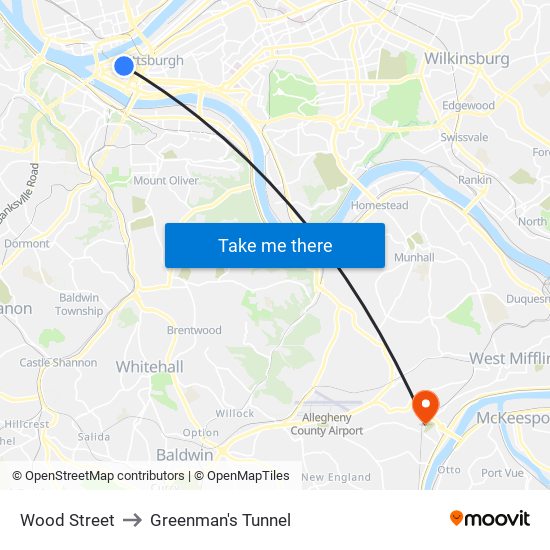 Wood Street to Greenman's Tunnel map