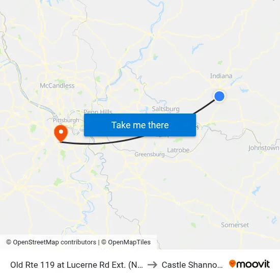 Old Rte 119 at Lucerne Rd Ext. (Northbou to Castle Shannon,  PA map