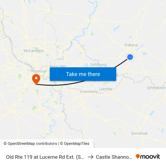 Old Rte 119 at Lucerne Rd Ext. (Southbou to Castle Shannon,  PA map