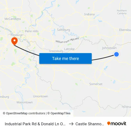 Industrial Park Rd & Donald Ln Outbound to Castle Shannon,  PA map