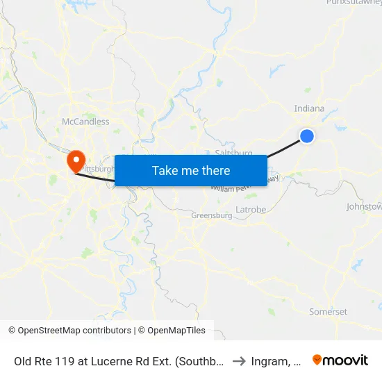 Old Rte 119 at Lucerne Rd Ext. (Southbou to Ingram, PA map