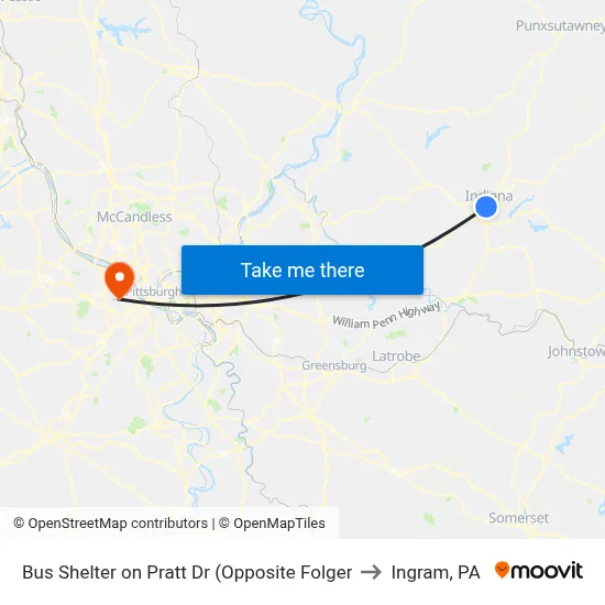 Bus Shelter on Pratt Dr (Opposite Folger to Ingram, PA map