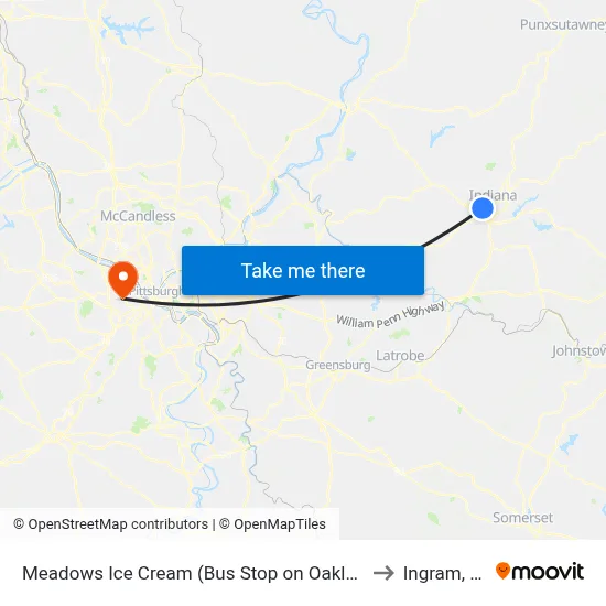 Meadows Ice Cream (Bus Stop on Oaklanad to Ingram, PA map