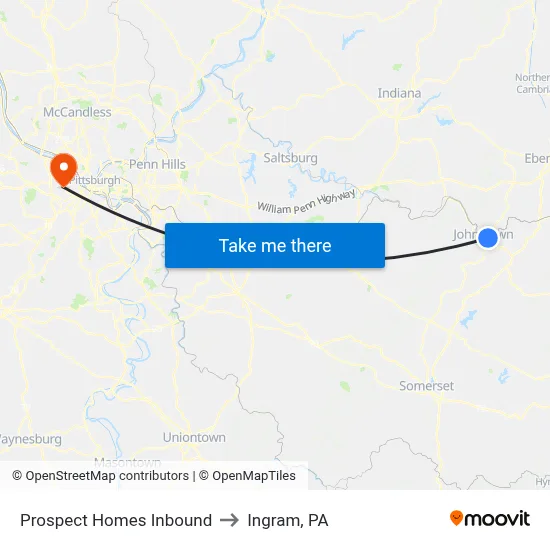 Prospect Homes Inbound to Ingram, PA map