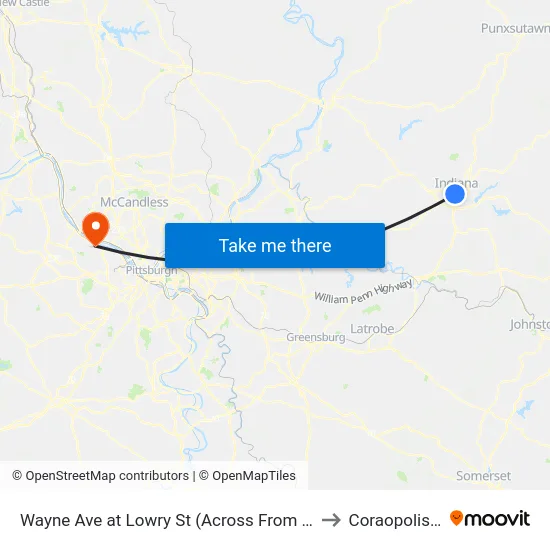 Wayne Ave at Lowry St (Across From Mcdon to Coraopolis PA map