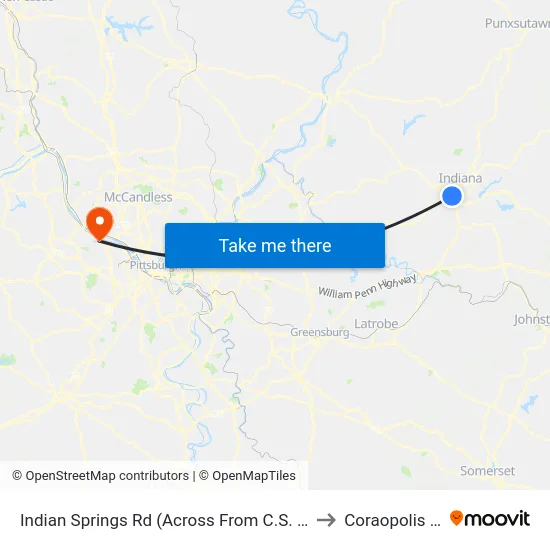 Indian Springs Rd (Across From C.S. Medi to Coraopolis PA map