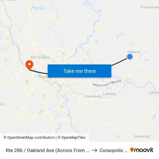 Rte 286 / Oakland Ave (Across From Aldis to Coraopolis PA map