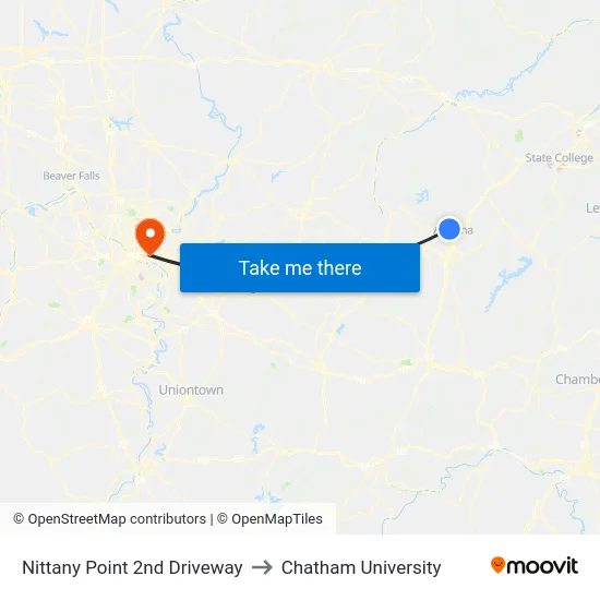 Nittany Point 2nd Driveway to Chatham University map