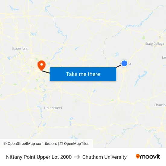 Nittany Point Upper Lot 2000 to Chatham University map