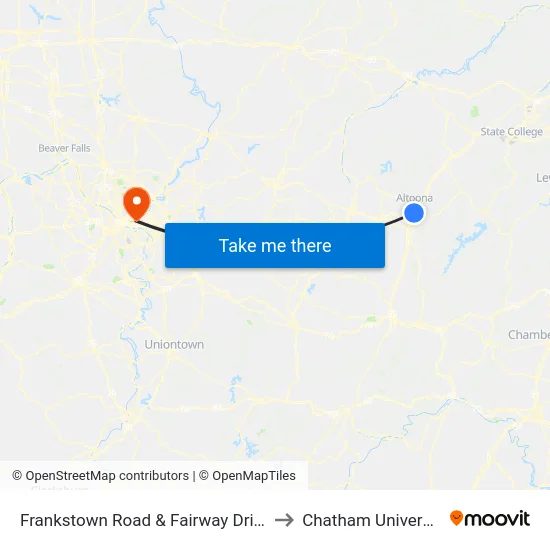 Frankstown Road & Fairway Drive I to Chatham University map