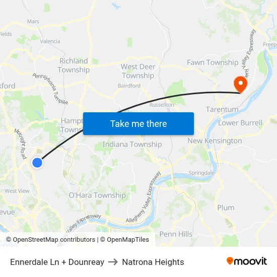 Ennerdale Ln + Dounreay to Natrona Heights map
