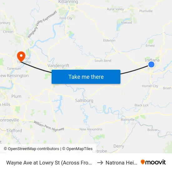 Wayne Ave at Lowry St (Across From Mcdon to Natrona Heights map