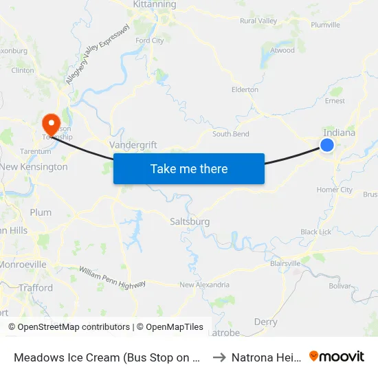 Meadows Ice Cream (Bus Stop on Oaklanad to Natrona Heights map