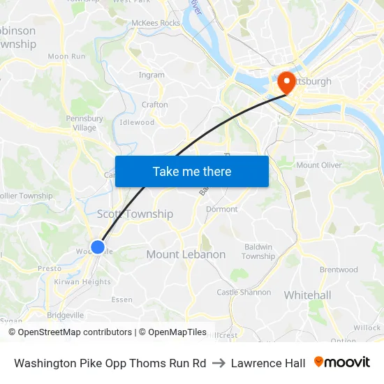 Washington Pike Opp Thoms Run Rd to Lawrence Hall map