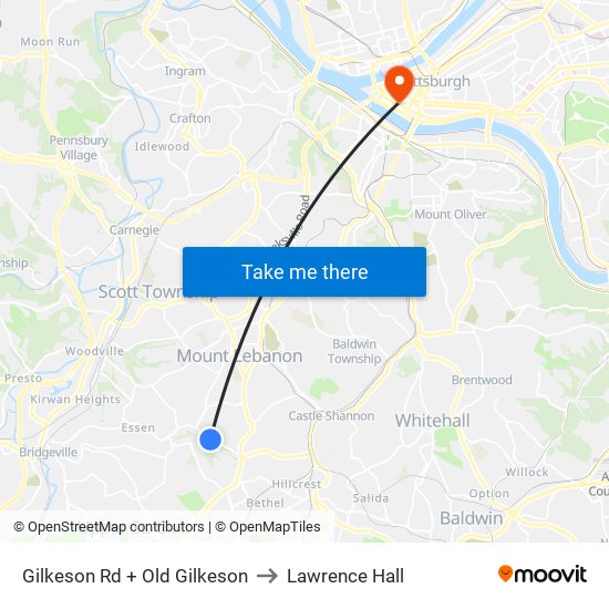 Gilkeson Rd + Old Gilkeson to Lawrence Hall map