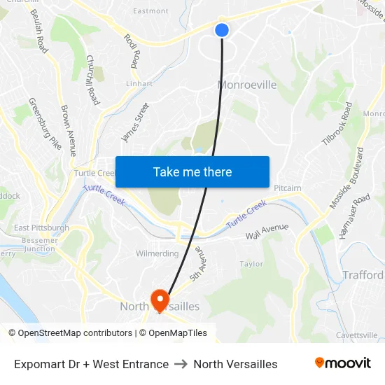 Expomart Dr + West Entrance to North Versailles map