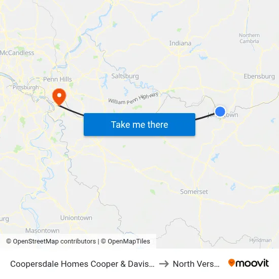 Coopersdale Homes Cooper & Davis Inbound to North Versailles map