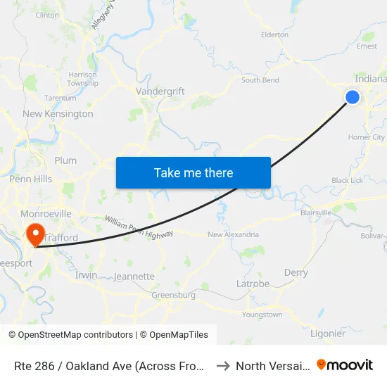 Rte 286 / Oakland Ave (Across From Aldis to North Versailles map